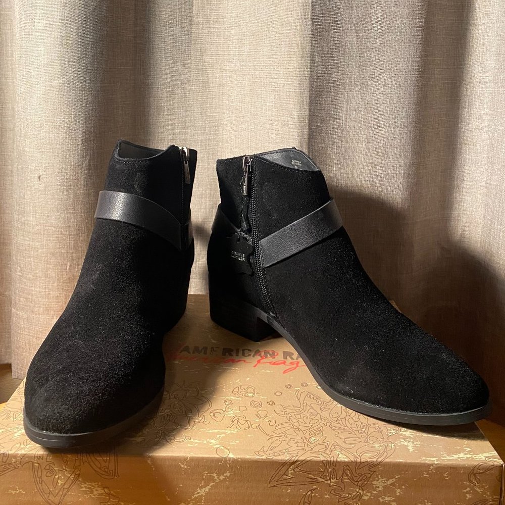 American Rag Briana Ankle Black Boot, Size 8